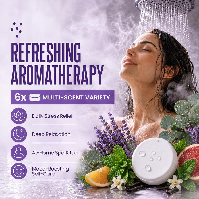 Shower Steamers Aromatherapy Gifts for Women and Men, 6 Tablets