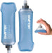 2x Soft Flask 500ml | Running, Hiking, Cycling Hydration Flask | Collapsible, Leakproof, Reusable | Matt Finish, Sky Blu