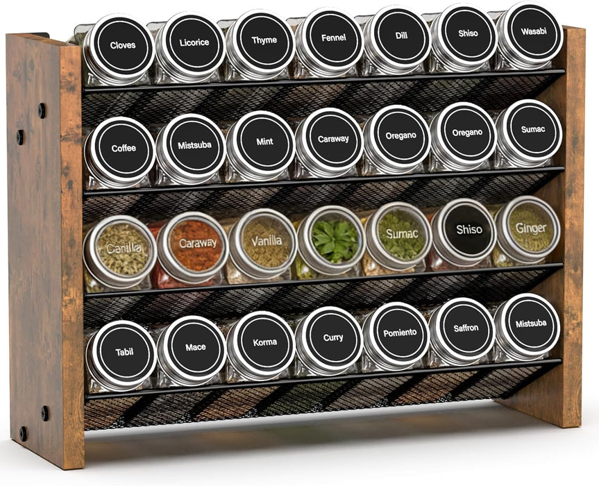 Spice Rack Organizer for Cabinet, Seasoning Organizer Wall Mount Countertop