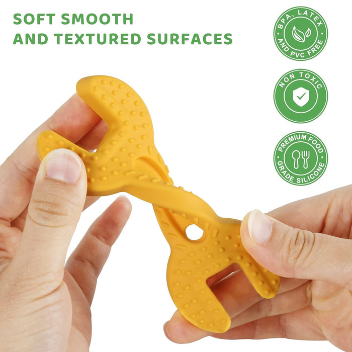 Baby Teether Toy Silicone Teething Toys for 0-12 Months Tool Shape