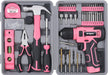 8V Cordless Drill Set & Starter Tool Kit for Women, Pink