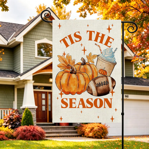 Fall Decorations Garden Flag 12x18 Inch for Outside Double Sided Weather & Fade Resistant Pumpkin Yard Flags Outdoor Tha