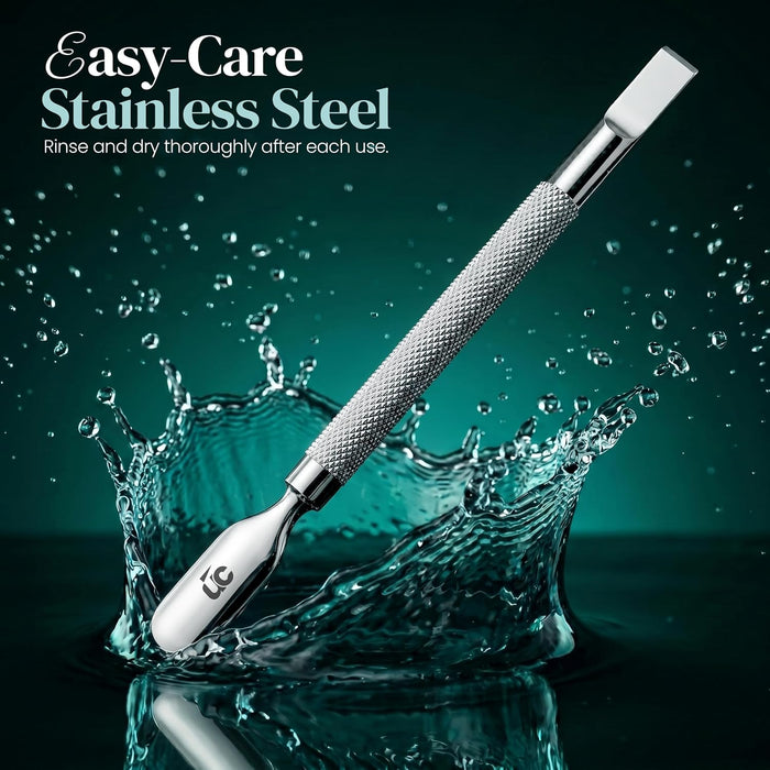 Cuticle Pusher Tool & Spoon Nail Cleaner