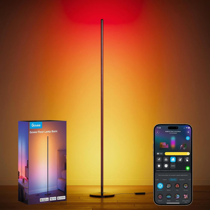 Govee RGBIC Floor Lamp Basic, 1000lm LED Corner Lamp, Black