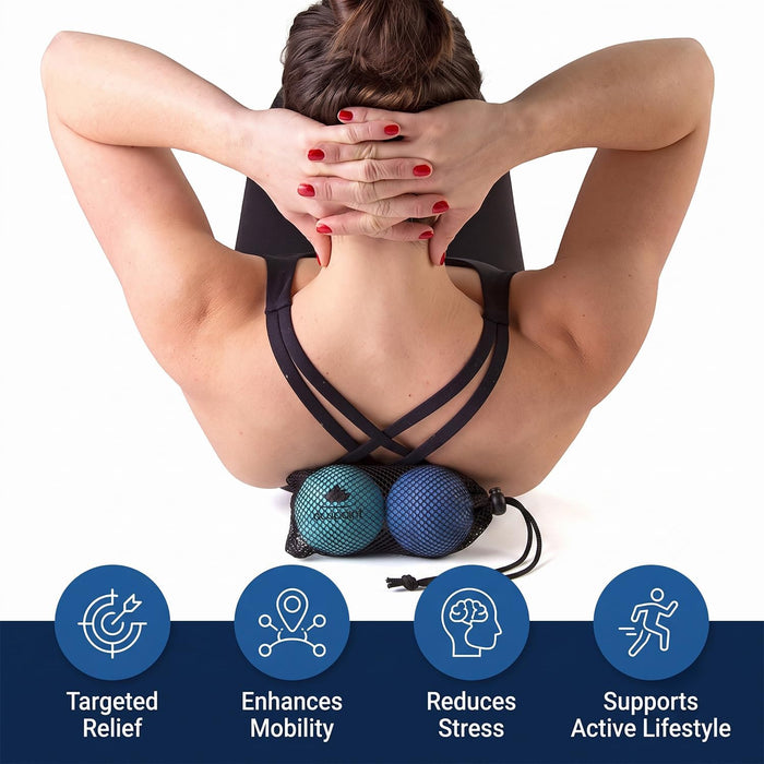 Physical Massage Therapy Ball Set - Ideal for Yoga, Deep Tissue Massage, Trigger Point Therapy and Myofascial Release Ph