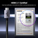 8K HDMI 2.1 Cable 48Gbps 6.6FT, Certified Ultra High Speed HDMI Cord