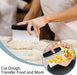 Bench Scraper, Premium Stainless Steel Dough Scraper with 2 PCS Flexible Bowl Scraper, Dough Cutter with Measuring Scale