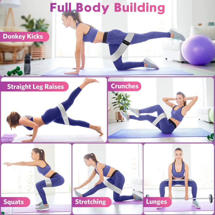 Resistance Bands for Working Out: 3-Set Professional Exercise Bands for Pilates, Yoga, Home Gym, Booty, Leg Training | H