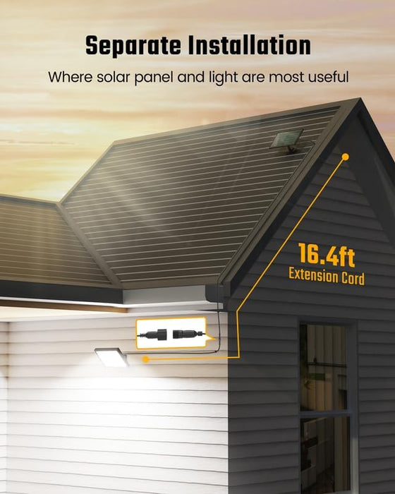 Solar Outside Lights with 113 Bright LEDs 7000K with 16ft Cable
