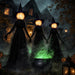 Halloween Witch Decorations Outdoor, 5FT Set of 3 Lighted Witches