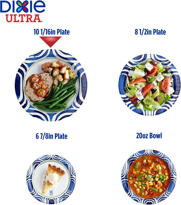 Large Paper Plates, 10 Inch, Heavy Duty Disposable Plates