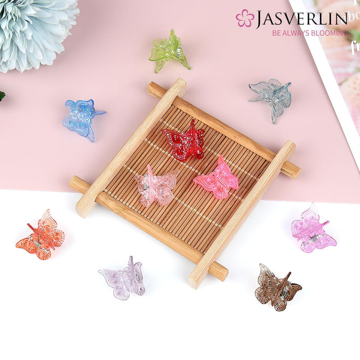 Glitter Butterfly Hair Claw Clips, Y2K Hair Accessories 50 Pcs