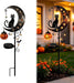 Solar Halloween Black Cat & Pumpkin Moon Garden Stake Light