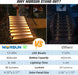 Solar Step Lights,6 Pack Warm White Solar Stair Lights Outdoor Waterproof IP67 Auto On Off,Solar Lights for Steps,Stair,Patio,Yard,Porch,Front Door,Sidewalk,Deck Decor