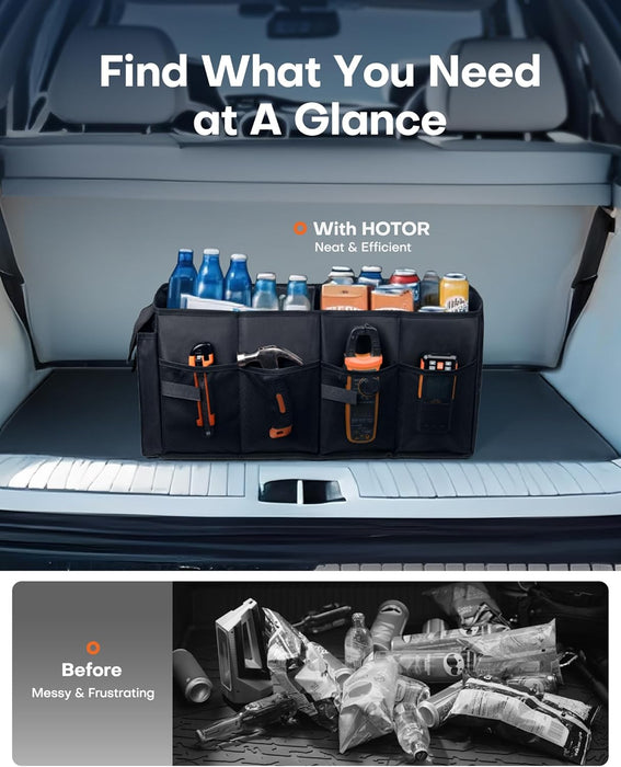 Trunk Organizer - Foldable Car Organizer for SUVs & Sedans Storage