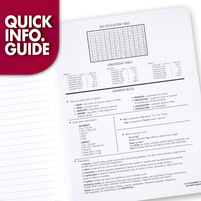 Composition Notebook, Wide Ruled Paper, 7.5" x 9.75", 100 Sheets, Black Marble, 3 Pack (38301)