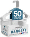Plastic Hangers 50 Pack – Space Saving Clothes Hanger White