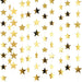 130 ft Star Garland Banner Decor, Gold