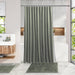 Bathroom Accessories Set - Bathroom Set, Bathroom Accessory Set, Shower Curtain Set, Toilet Brush, Trash Can & Soap Dispenser - Sage Green - 20PC