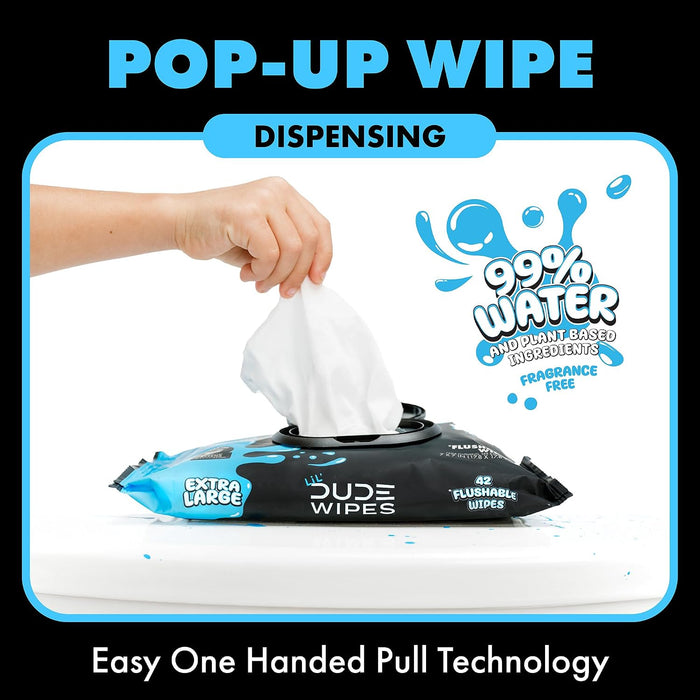Flushable Potty Training Water Wipes, Unscented, 168 Count