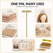 150PCS 1.5 Inch Gold Stainless Steel T-Pins for Wig Styling & Sewing