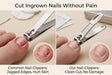 10 in 3 Nail Clippers Set with Brown Leather Manicure Case