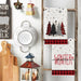 Red Black Snowman Christmas Kitchen Towels Set of 4 18x26 Inch