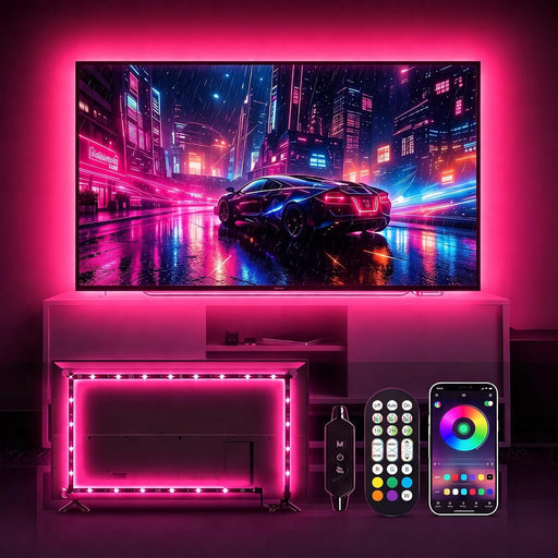 LED Lights for TV, 9.8ft RGB TV Backlight for 32-43 inch TVs, TV LED Backlight with Music Sync Color Changing, Smart APP