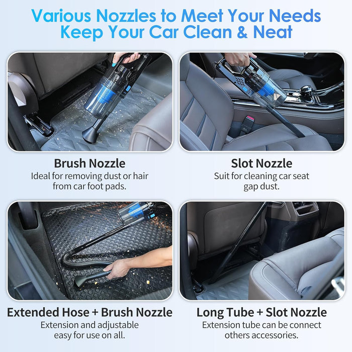 17pcs Car Detailing Kit Interior Cleaner, Car Interior Cleaning Kit with Handheld Car Vacuum, Car Detailing Brushes, Win