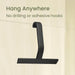 JustHang Shower Squeegee with Built-in Hook, 10-Inch Black