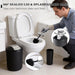 Black Bathroom Accessories Set, 10Pcs Bathroom Accessory Sets Complete with Trash Can, Shower Curtain, Vanity Tray, Soap