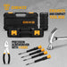 62-Piece Household Tool Set：Small Basic Home Tool Kit with Plastic Toolbox, Hand Tools with Storage Case