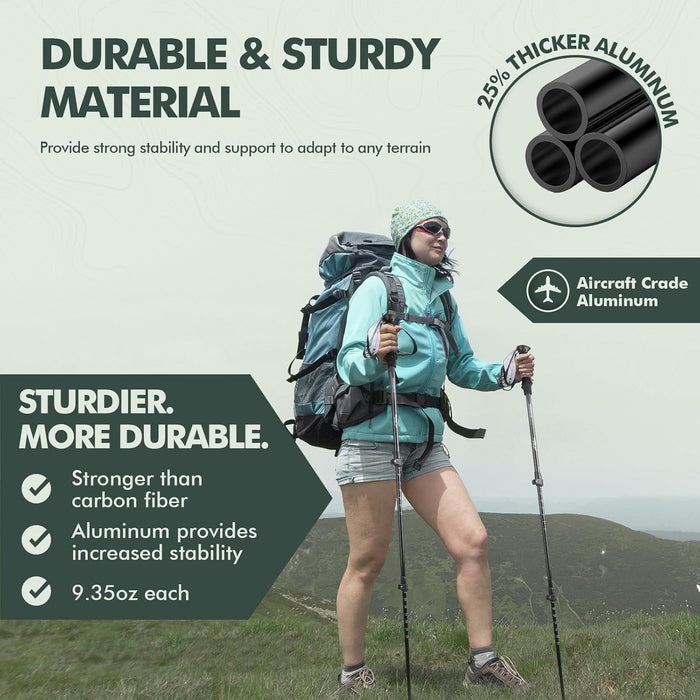 Trekking Poles 7075 Aluminum Lightweight Hiking Sticks