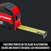 25-Ft Tape Measure with Fraction Marketing, Retractable, Manual-Locking Blade (CMHT37443S)
