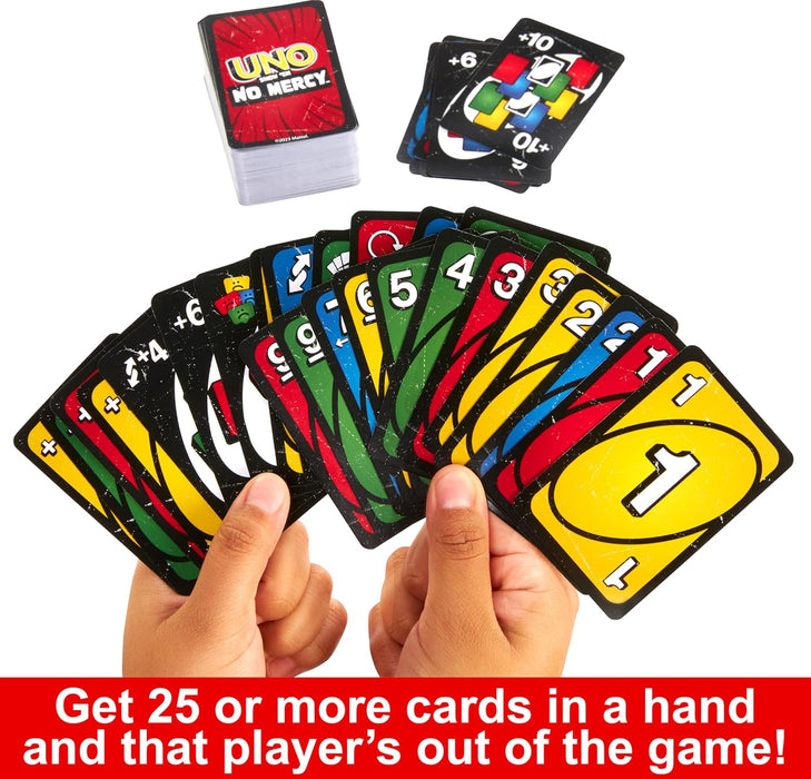 UNO Show ‘em No Mercy Card Game in Storage Tin,Ages 7+