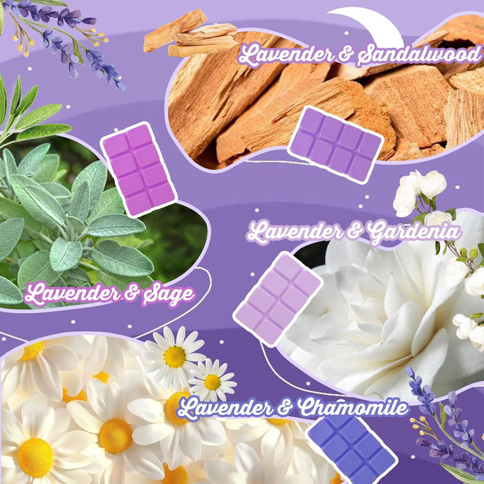 Wax Melts, Fall Scented Soy Wax Cubes, Lavender Scent for Sleep