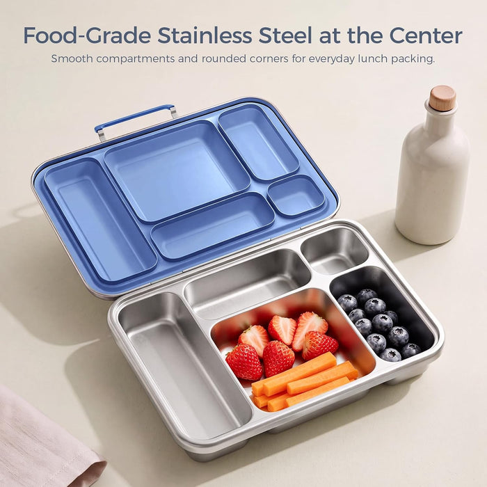 Stainless Steel Lunch Box, Dark Blue, 1100 ml/37 oz