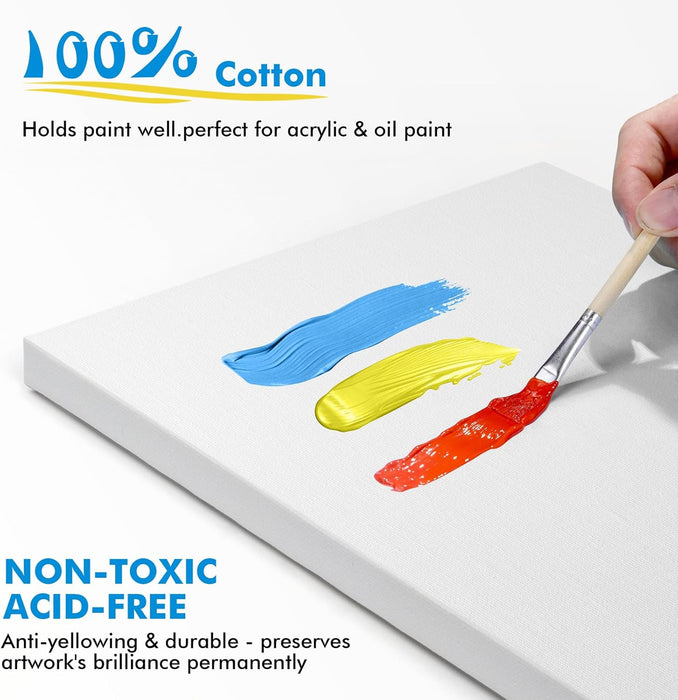 Canvas for Painting, 14 Pcs Muti Pack Stretched Painting Canvas