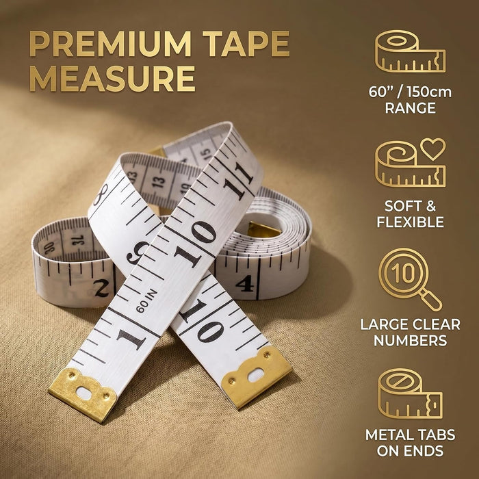 Measuring Tape for Body Measurements, Soft Tape Measure Double Scale, Has 150 Centimetre Scale on Reverse and Front 60 I