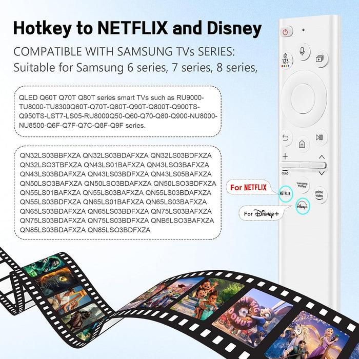 BN59-01391A Solar Frame TV Remote Replacement for Samsung Smart TV with Voice Bluetooth Rechargeable Solar Cell, Compatible with Samsung 2020 to 2025 Neo LED 4K Ultra HD TV Samsung Frame Remote