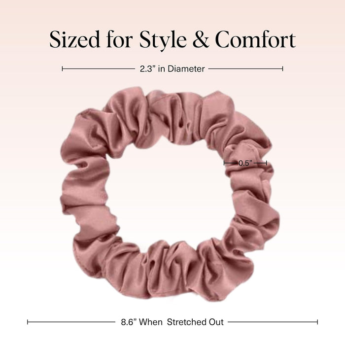 Satin Scrunchies for Women | For All Hair Types Terracotta, 6pcs