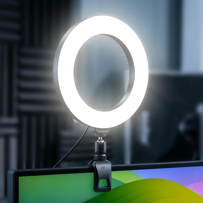6" Ring Light with Desk Tripod Stand and Clip