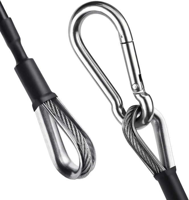2PCS Gym Extension Cable, 10/20/39in Cable Machine Attachment