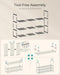 Shoe Rack, 3-Tier Shoe Organizer, Metal Storage Shelf