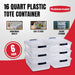 Cleverstore 17 Quart Clear Latching Waterproof Stackable Airtight Storage Containers with Durable Latching Lids (6 Pack)