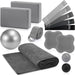 14 Pcs Yoga Kits for Home Workouts Pilates Equipment Set for Women Beginners, Hot Yoga Towel Blocks Strap, Knee Pad, Res