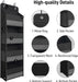 Black Over Door Organizer with 4 Front Pockets and 4 Side Mesh Pockets, Compact Hanging Door Storage for Closet, Bathroom, Bedroom, Dorm, Nursery, Toys, Cosmetics, Baby Essentials