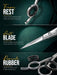Hair Scissors Professional- 6.5inch Stainless Steel Hair Shears
