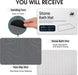 Stone Bath Mat for Bathroom, Diatomaceous Earth Shower Mat, Quick Dry, Grey