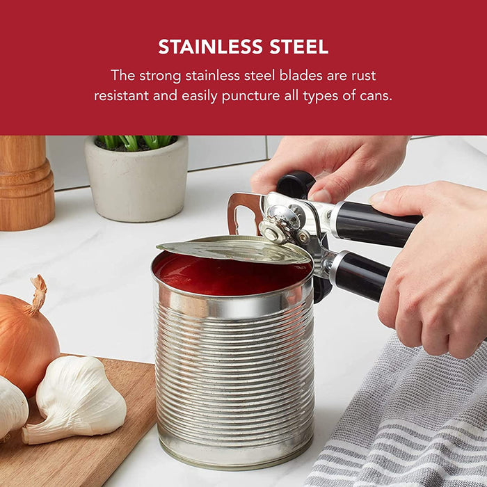 KitchenAid Classic Multifunction Can Opener and Bottle Opener Easy to Use, Razor Sharp Stainless Steel Cutting Wheel, So